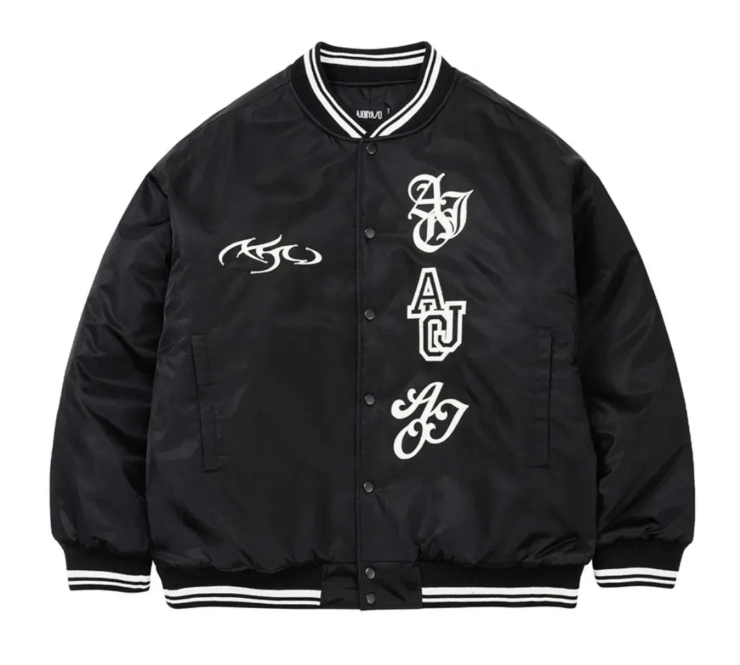 Nylon Baseball Jacket [BLACK]